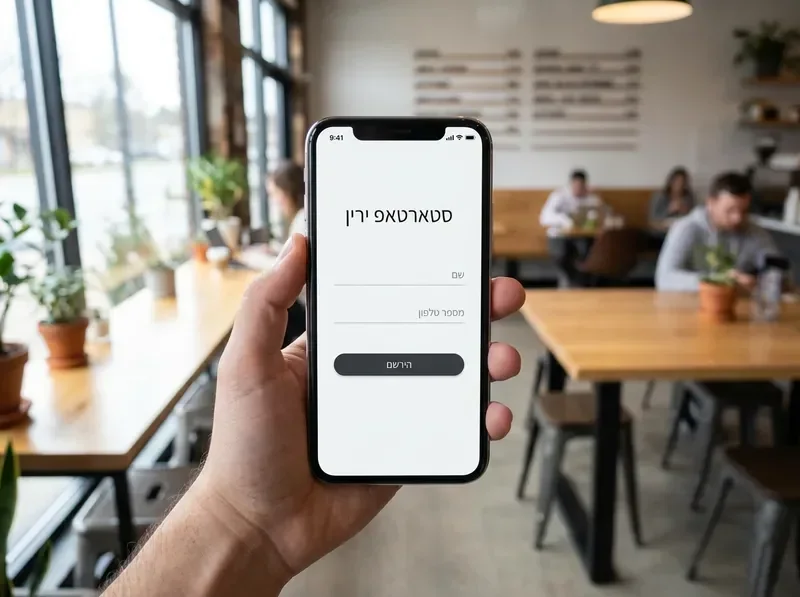 תהליך הרשמה מהיר באפליקציה מהנייד